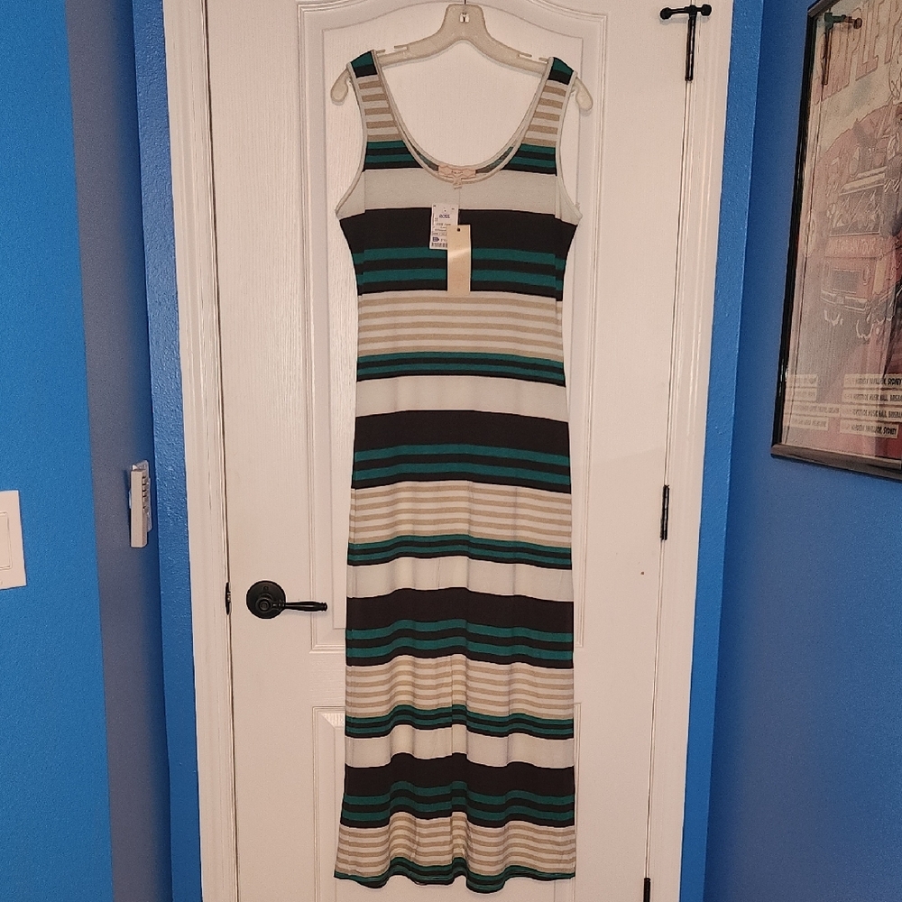 Striped Sleeveless Maxi Dress